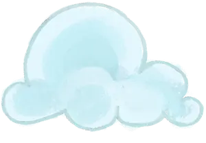 Childrens book illustration of a cloud