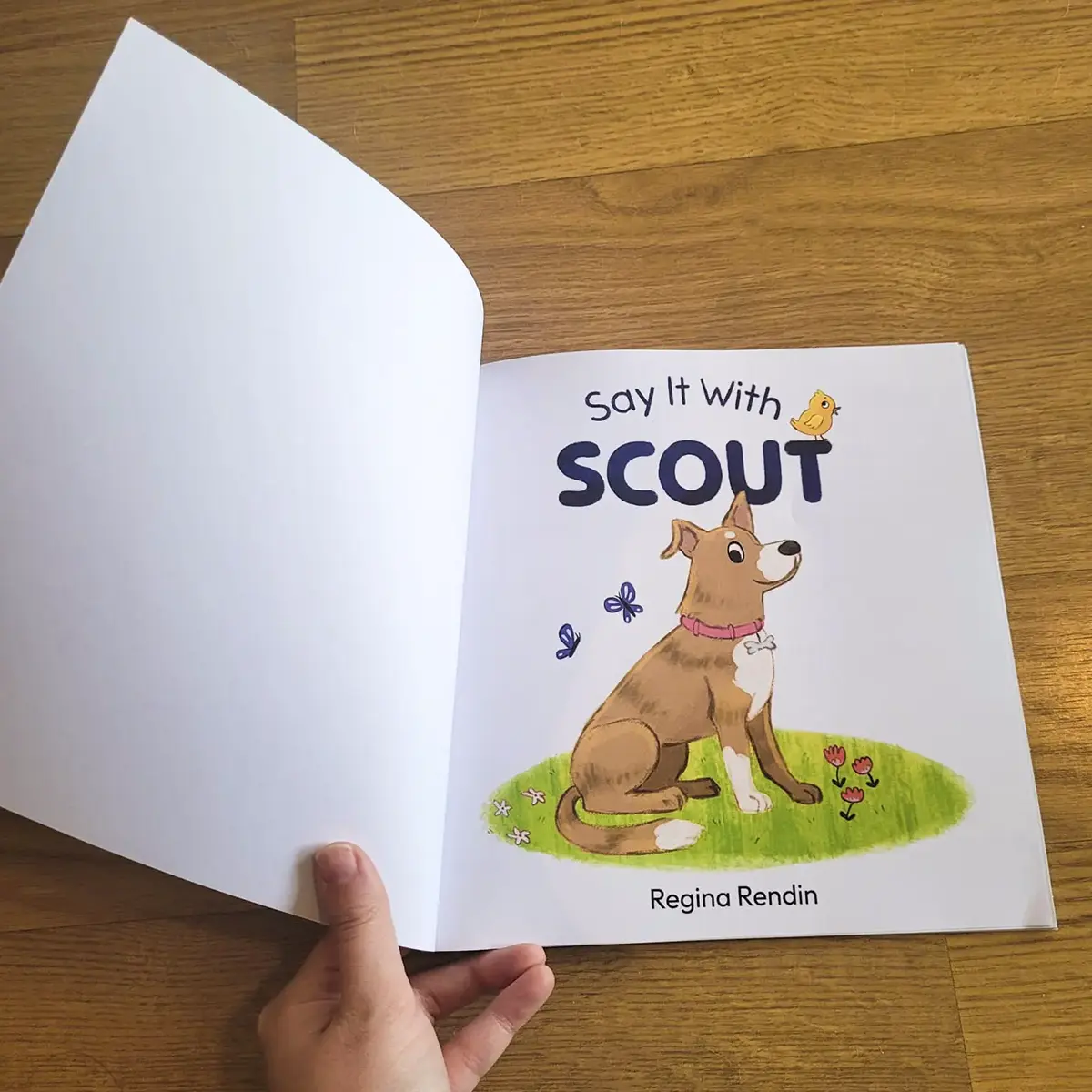 Say It With Scout by Regina Rendin - Illustration for a childrens book title page