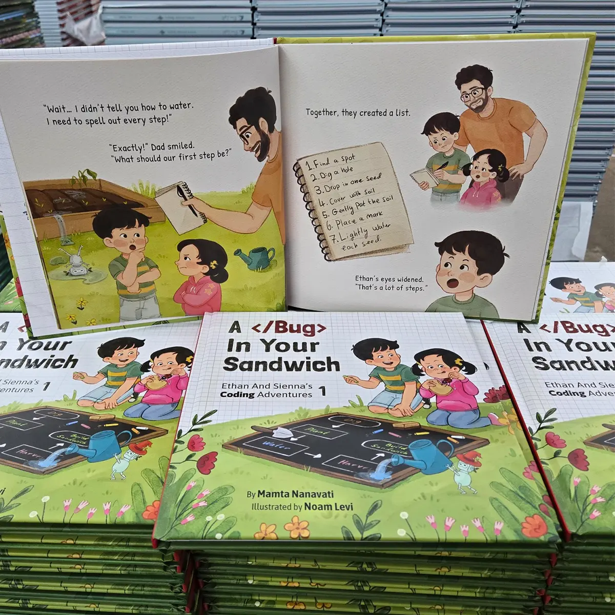 Kidlit illustrations from A Bug In Your Sandwich by Mamta Nanavati illustrated by Noam Levi