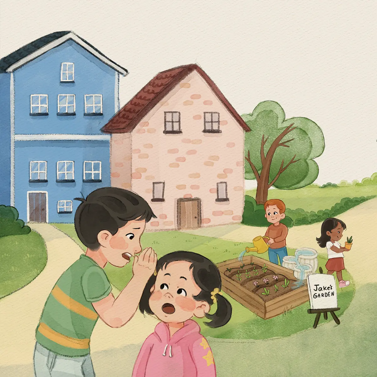 A spread illustration from the children's book 'A Bug In Your Sandwich by Mamta Nanavati, illustrated by Noam Levi